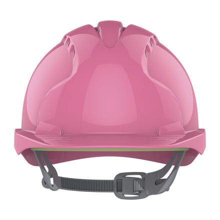 JSP EVO3 Safety Helmet Mid Peak Slip Ratchet Vented (Pink)