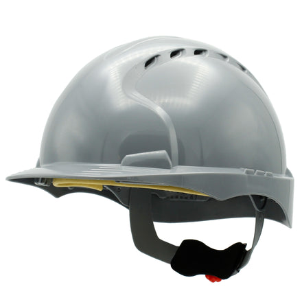 JSP EVO3 Safety Helmet Mid Peak Wheel Ratchet Vented (Grey)