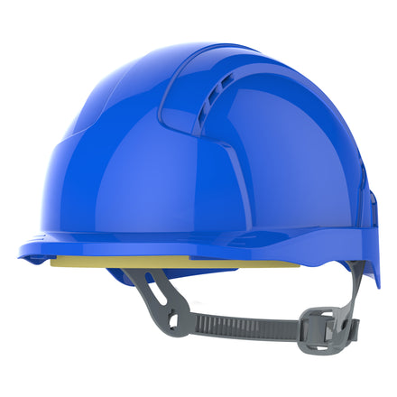 JSP EVOLite Mid Peak Slip Ratchet Safety Helmet Vented (Blue)