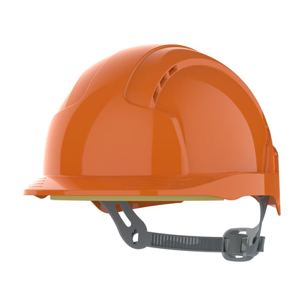 JSP EVOLite Mid Peak Slip Ratchet Safety Helmet Vented (Orange)