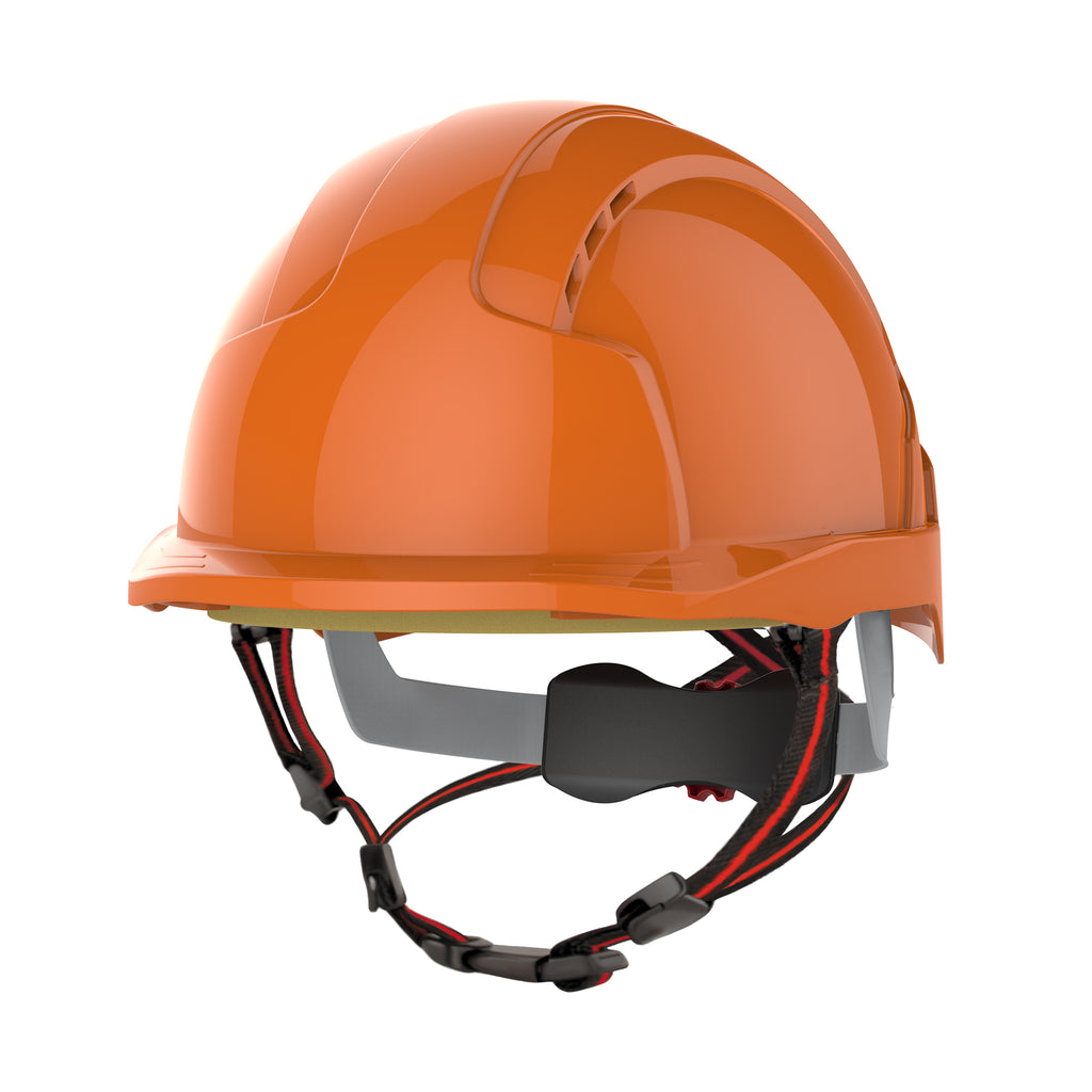 JSP EVOLite Skyworker Micro Peak Wheel Ratchet Safety Helmet Vented (Orange)