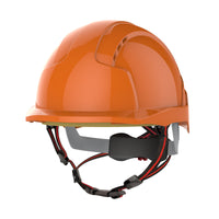 JSP EVOLite Skyworker Micro Peak Wheel Ratchet Safety Helmet Vented | Orange