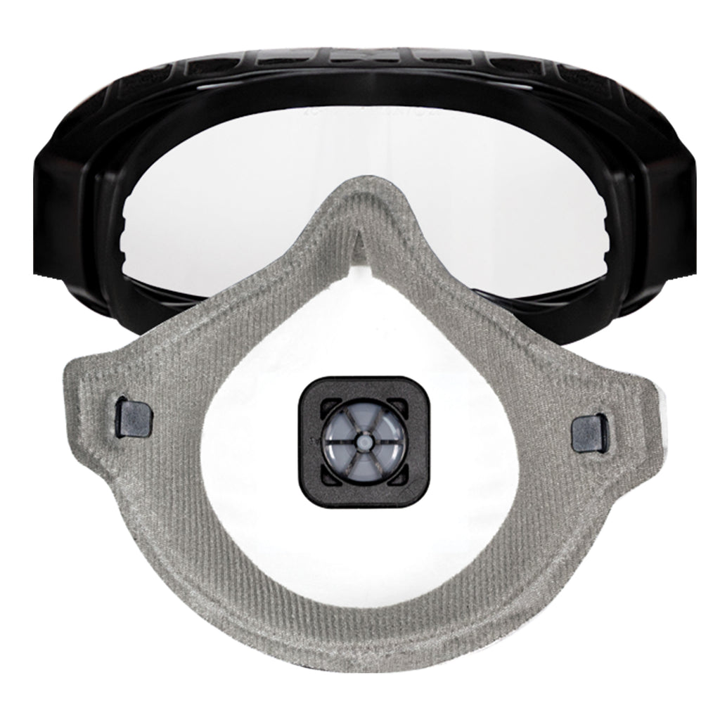 JSP Filterspec Pro Google & FFP3V Valved Mask (Inc 3 Filters) | AGE130-201-100