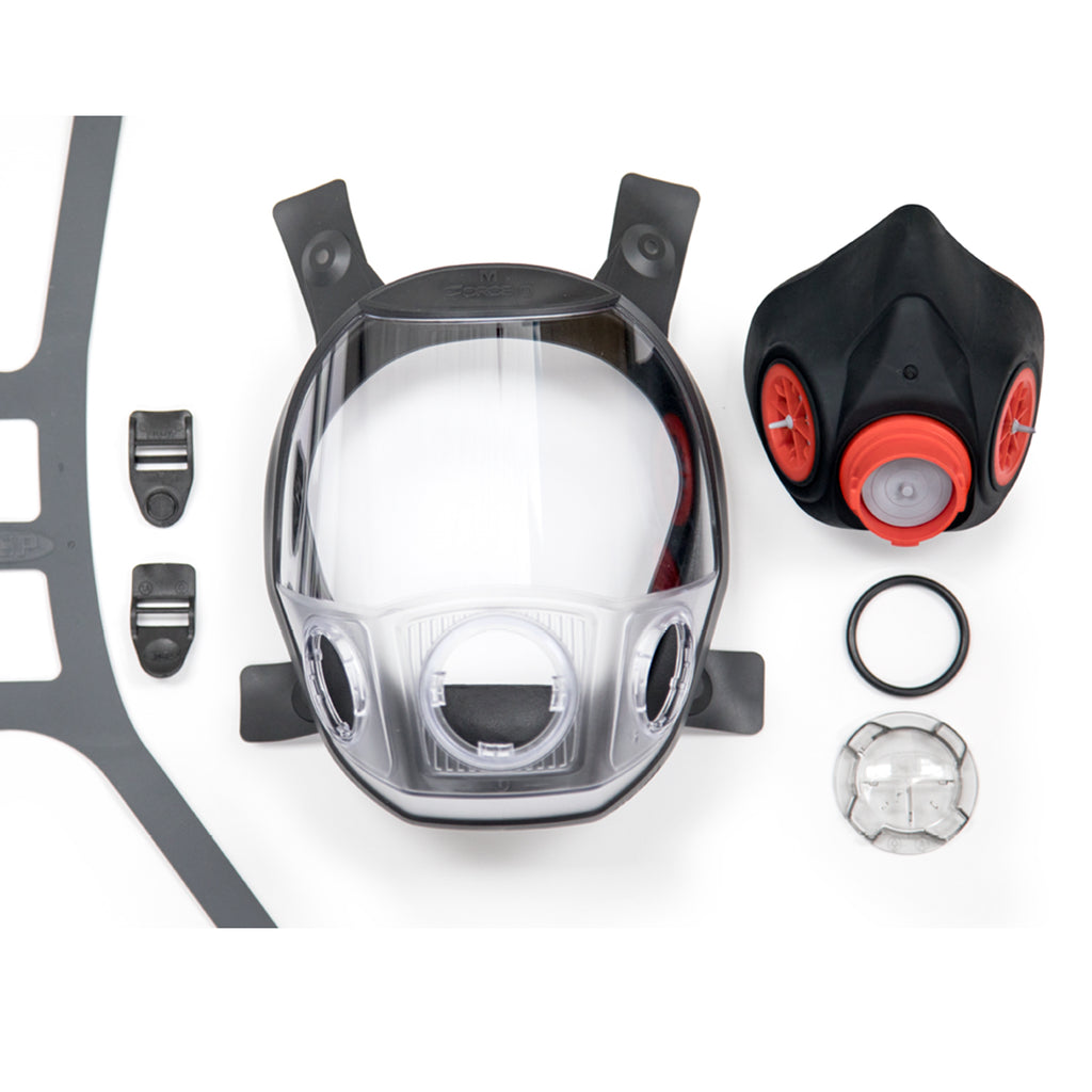 JSP Force 10 Large Full Face Mask Respirator alleen compatibel met Press to Check Filters apart verkrijgbaar- wart (BPB003-204-000 JSP Force 10 Large Full Face Mask Respirator alleen compatibel met Press to Check Filters apart verkrijgbaar- wart (BPB003-204-000