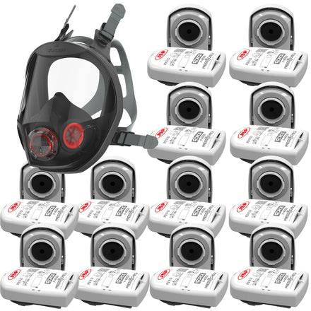 JSP Force10 Typhoon Full Face Mask Medium P3 | Inc. PressToCheck - F-4003 Filters