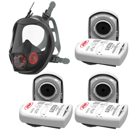 JSP Force10 Typhoon Full Face Mask Medium P3 | Inc. PressToCheck - F-4003 Filters