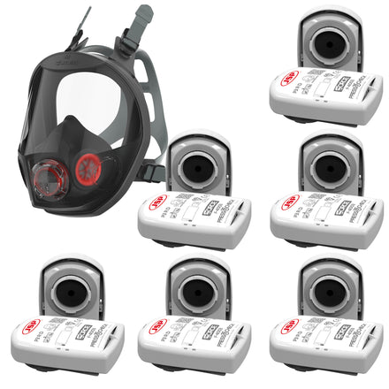 JSP Force10 Typhoon Full Face Mask Medium P3 | Inc. PressToCheck - F-4003 Filters