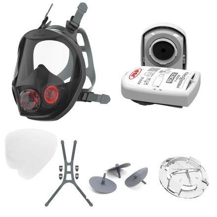 JSP Force10 Typhoon Full Face Mask Medium P3 | Inc. PressToCheck - F-4003 Filters