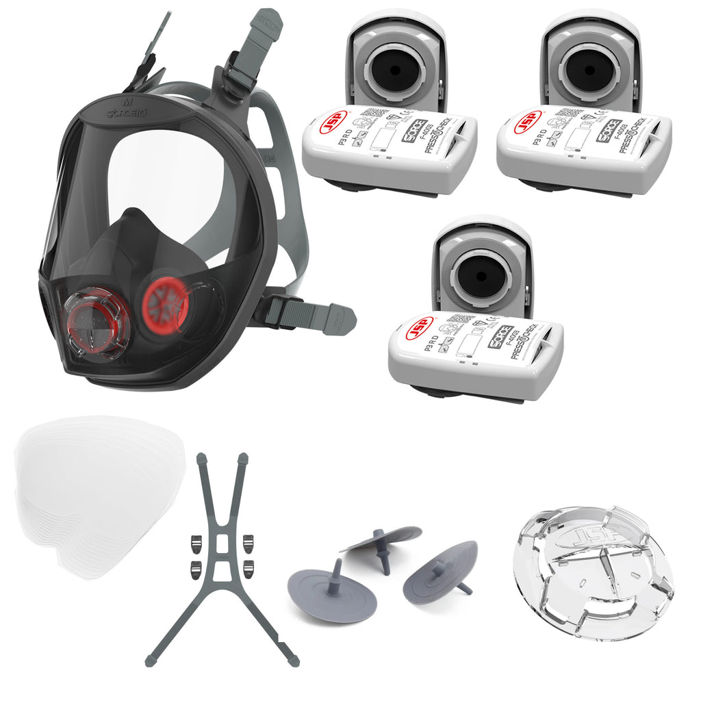 JSP Force10 Typhoon Full Face Mask Medium P3 | Inc. PressToCheck - F-4003 Filters