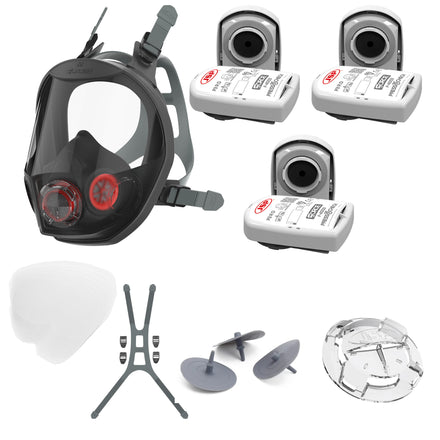 JSP Force10 Typhoon Full Face Mask Medium P3 | Inc. PressToCheck - F-4003 Filters