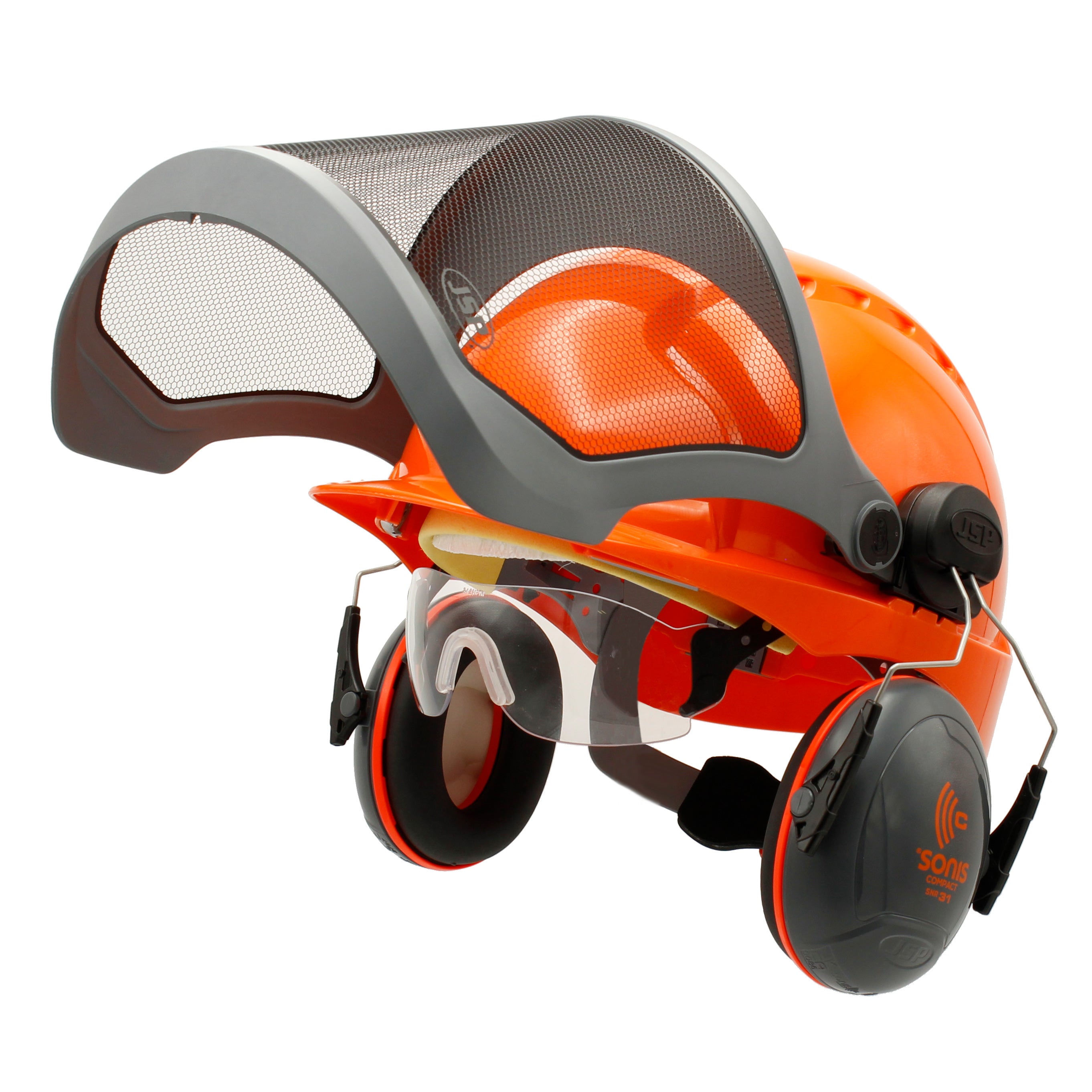 Draper 69933 Safety Helmet With Earmuffs And Visor, Yellow