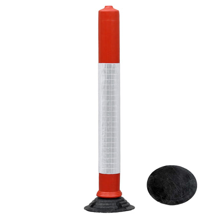 JSP Glopost Delineator Marker Post - 75cm or 100cm (Base Included / 1000mm / 1 x Bitumen Mat Included)