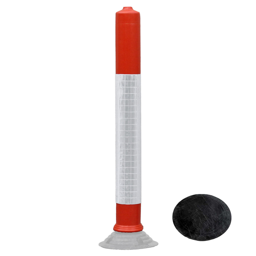 JSP Glopost Delineator Marker Post - 75cm or 100cm (Base Not Included / 1000mm / 1 x Bitumen Mat Included)