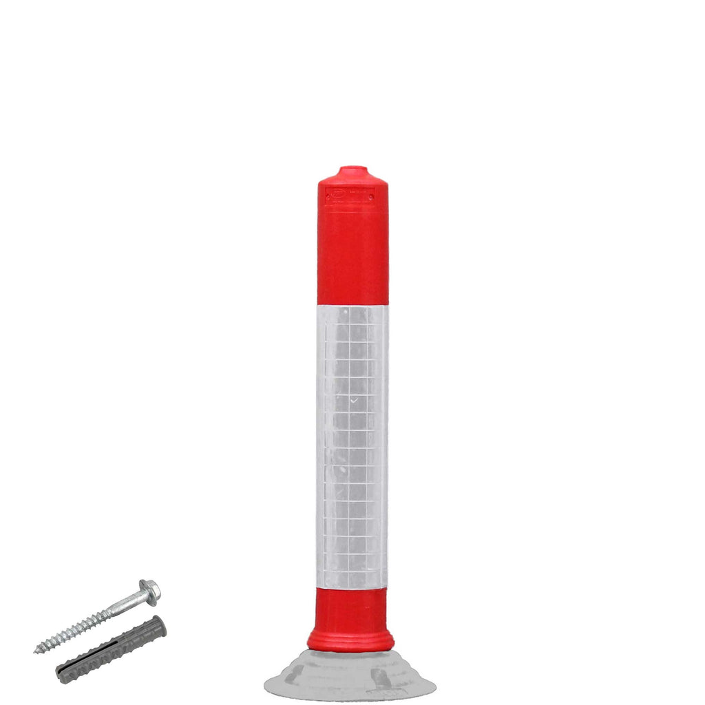 JSP Glopost Delineator Marker Post - 75cm or 100cm (Base Not Included / 750mm / 1 x Fixing Included - 12780)