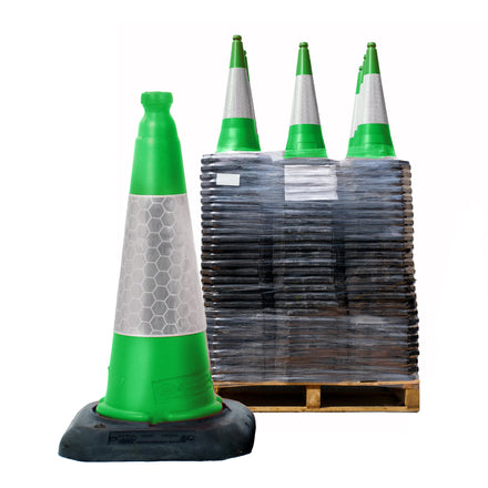 Green Dominator Traffic Cones 500mm JSP Road Cone