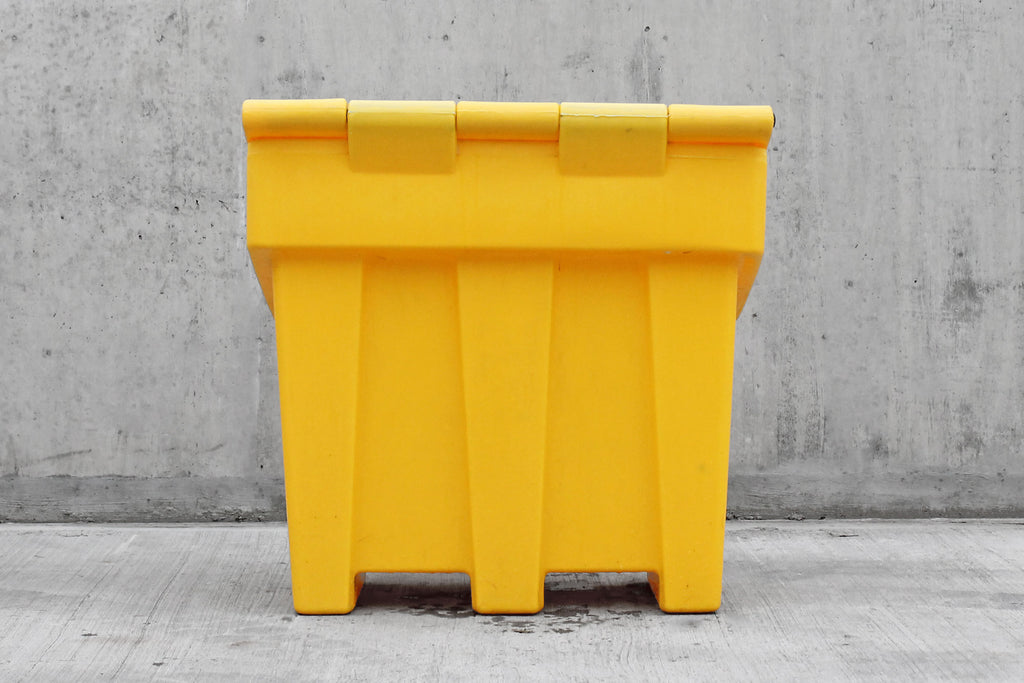 200L Grit Bin In Yellow - Medium Size With Forklift Slots