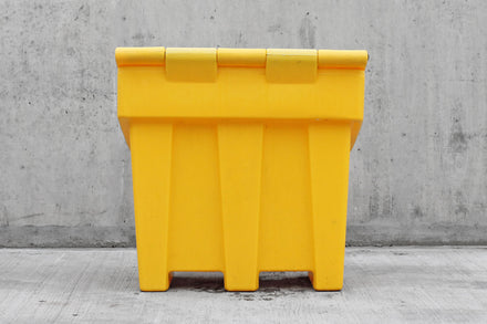 200L Grit Bin In Yellow - Medium Size With Forklift Slots