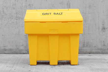 200L Grit Bin In Yellow - Medium Size With Forklift Slots