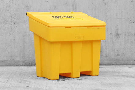 200L Grit Bin In Yellow - Medium Size With Forklift Slots