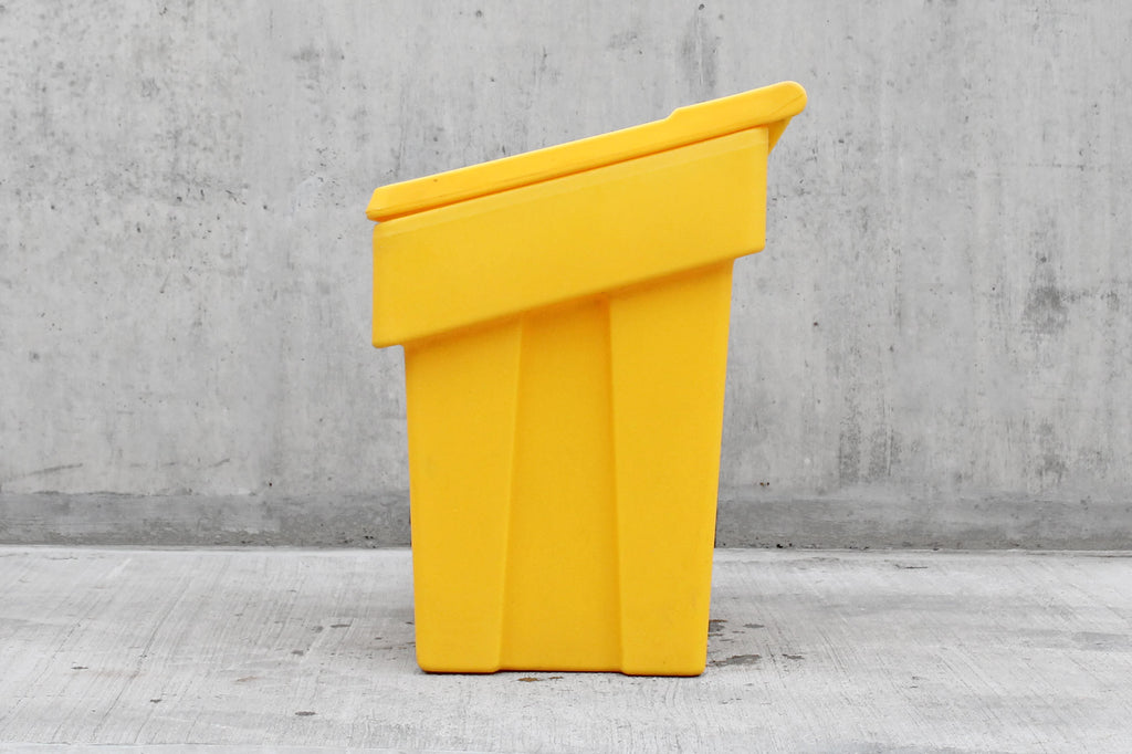 200L Grit Bin In Yellow - Medium Size With Forklift Slots