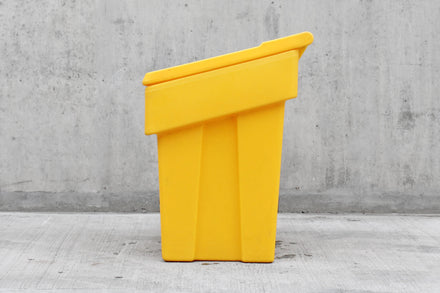 200L Grit Bin In Yellow - Medium Size With Forklift Slots