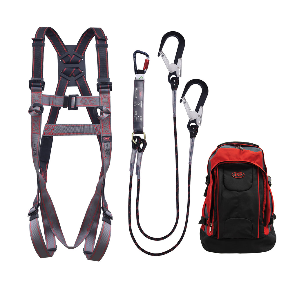 JSP Pioneer Double Fall Arrest Kit - 2 Point Harness Inc Rucksack