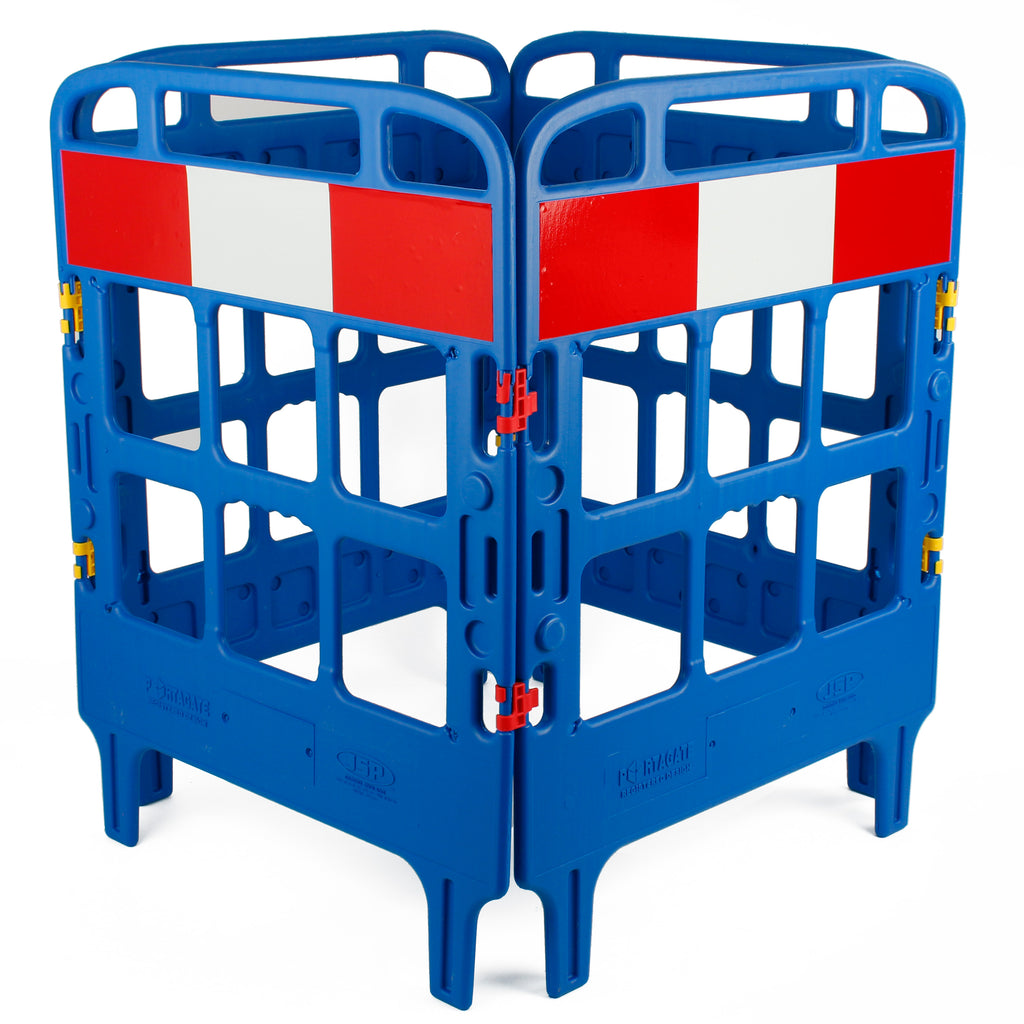 Portagate Barrier- Folding Manhole Barrier - JSP (Blue / 4 Gate)