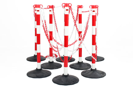 JSP Post And Chain Barrier Kit - Multiple Colours