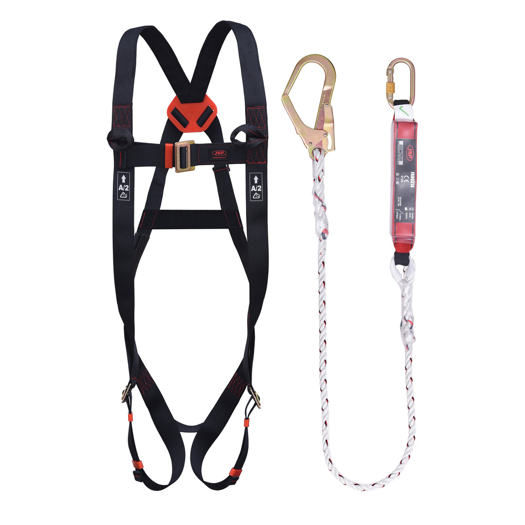 JSP Spartan Single Fall Arrest Kit - 2 Point Harness | 2m Lanyard