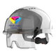 JSP VISTAlens Branded Safety Helmet Mid Peak Wheel Ratchet Vented | White/Smoke