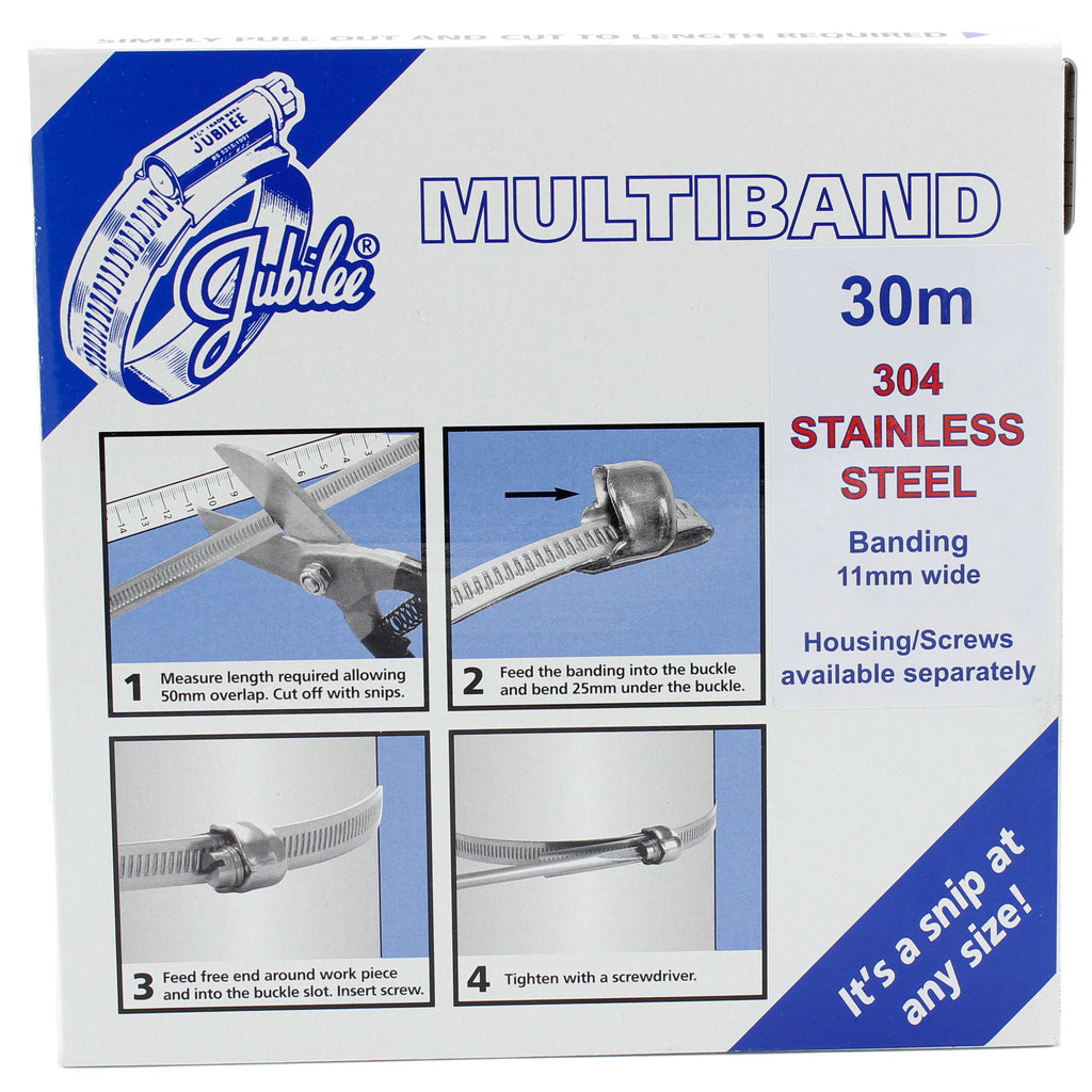 Jubilee Multiband Stainless Steel 11mm Banding Reel (30 Metre / 304 Grade Stainless Steel)