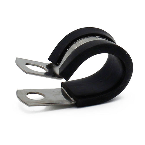XFFCSEC 22-Pack 304 Stainless Steel Cable Clamps With Rubber Pads - 5/8" (16mm) Size, R-Shaped Design
