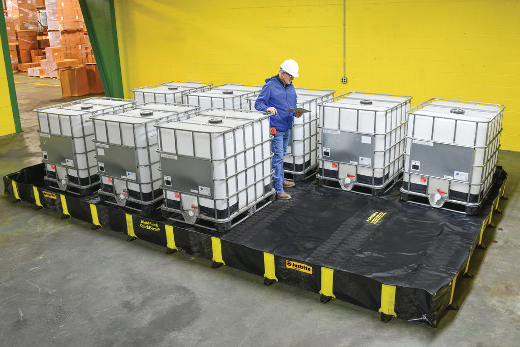 Justrite Rigid Lock QuickBerm 11,318 Litre Portable Spill Containment Berm (6100x6100x305mm)