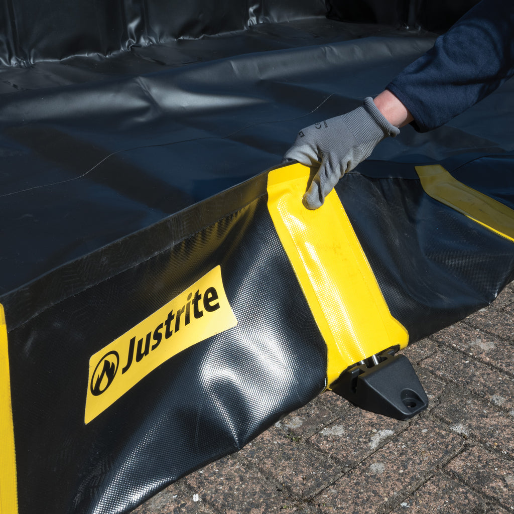 Justrite Rigid Lock QuickBerm 890 Litre Portable Spill Containment Berm (1200x2400x305mm)