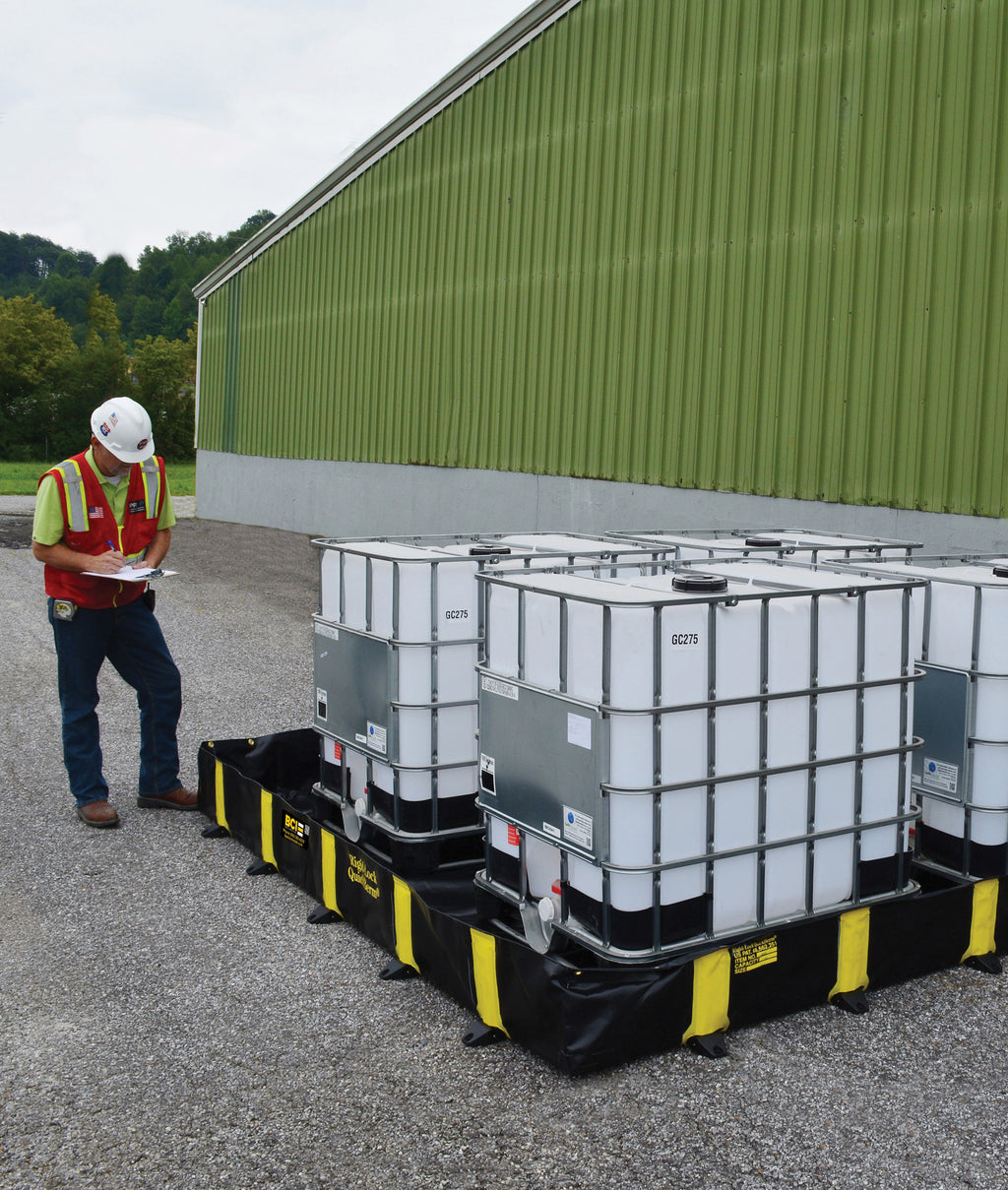 Justrite Rigid Lock QuickBerm 890 Litre Portable Spill Containment Berm (1200x2400x305mm)