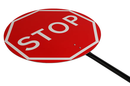 Aluminium Stop & Go Lollipop 'Stop Go' - Road Works Sign - RA1