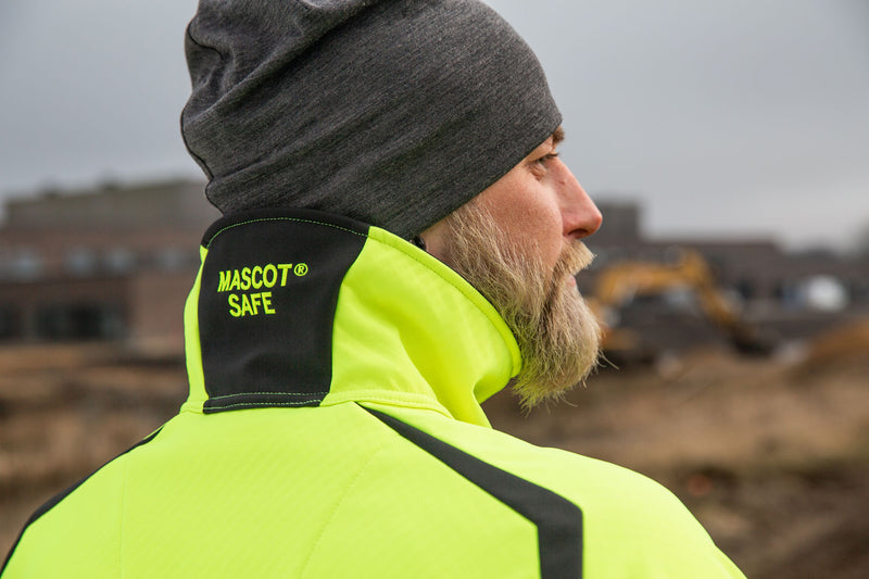 Mascot 18350 803 19002 143 Hi Vis Jacket High Collar Feature