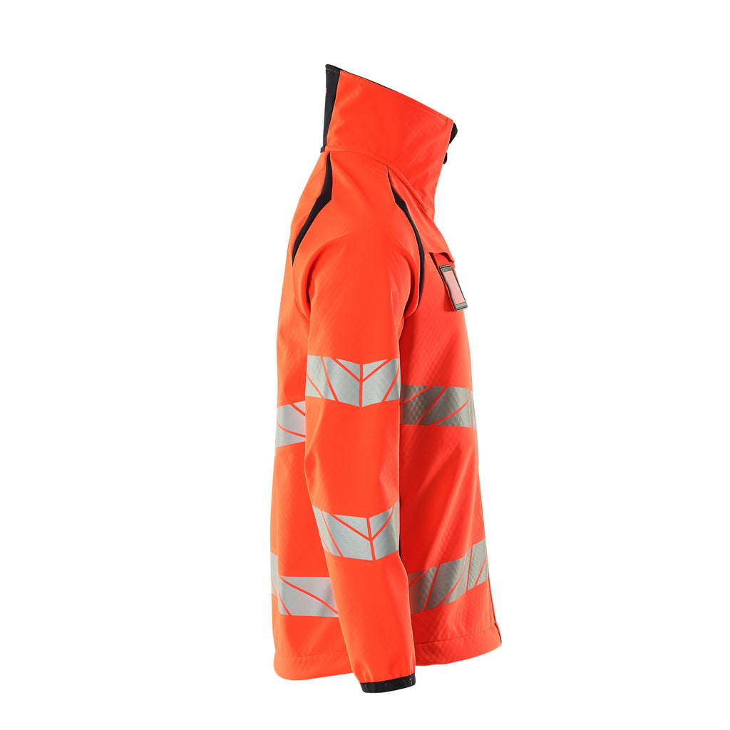 Mascot 19002 143 22210 Softshell Jacket Hi Vis Red Dark Navy Right