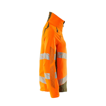 Mascot 19008 511 1433 Jacket Hi Vis Orange Moss Green Right