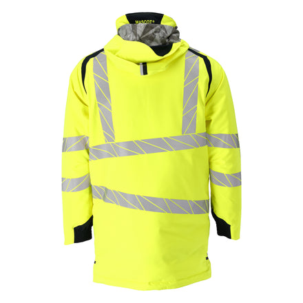 Mascot 19030 449 17010 Parka Jacket Hi Vis Yellow Dark Navy Back