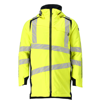 Mascot 19030 449 17010 Parka Jacket Hi Vis Yellow Dark Navy Front