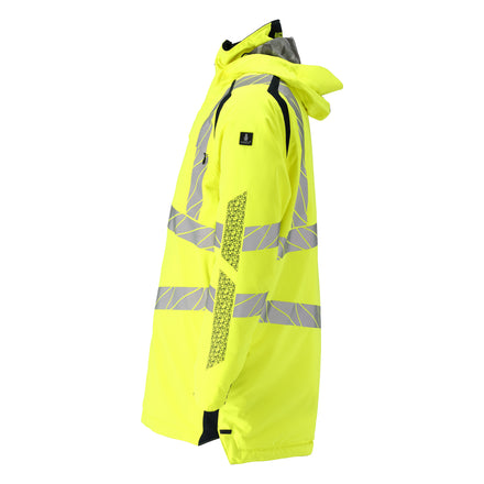Mascot 19030 449 17010 Parka Jacket Hi Vis Yellow Dark Navy Left