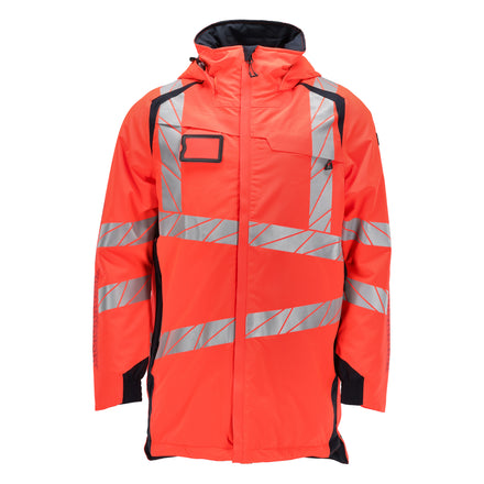 Mascot 19030 449 22210 Parka Jacket Hi Vis Red Dark Navy Front