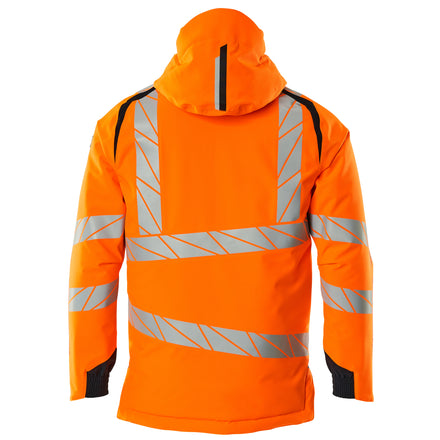 Mascot 19035 449 14010 Winter Jacket Hi Vis Orange Dark Navy Back
