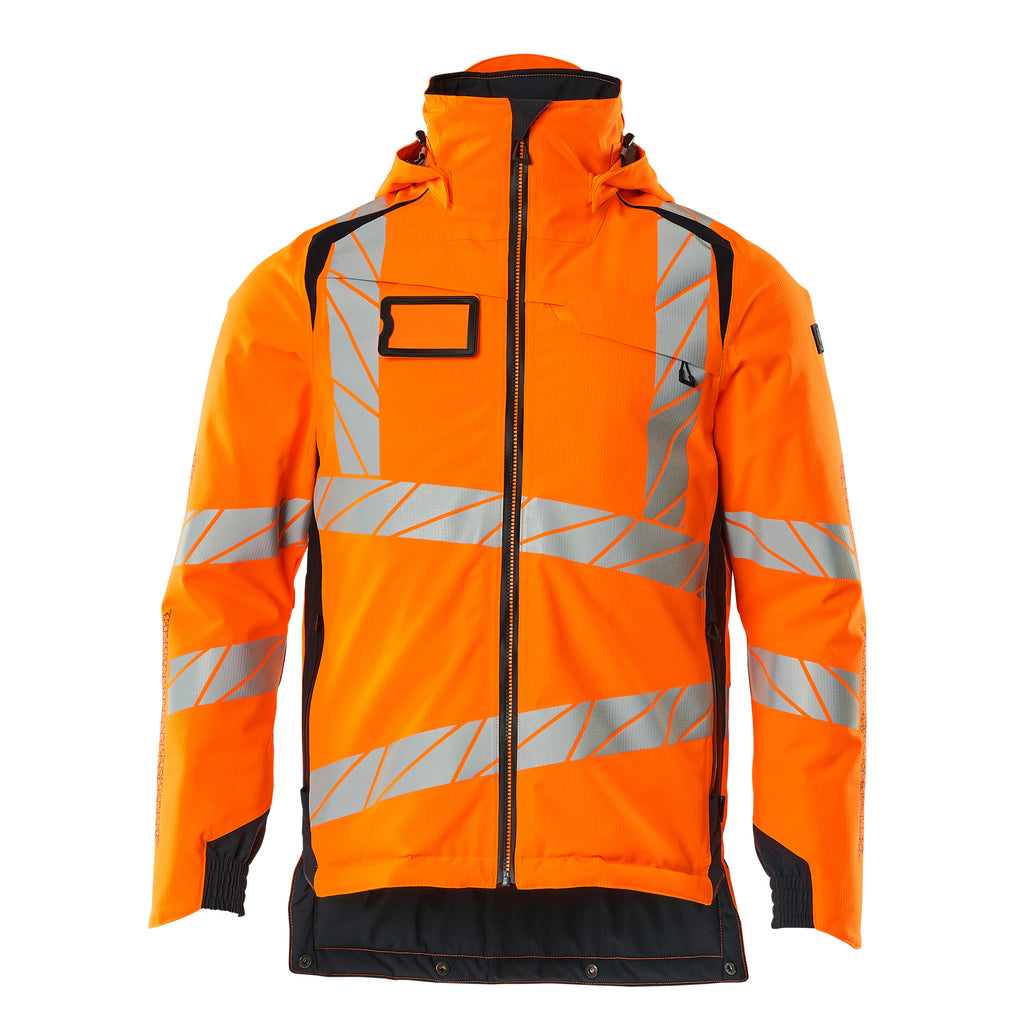 Mascot 19035 449 14010 Winter Jacket Hi Vis Orange Dark Navy Front