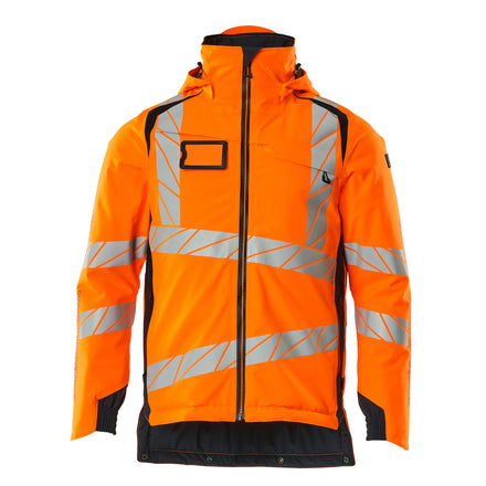 Mascot 19035 449 14010 Winter Jacket Hi Vis Orange Dark Navy Front