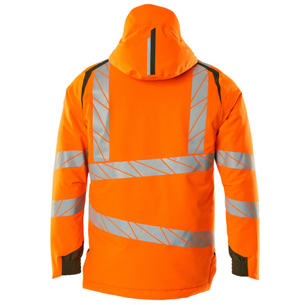Mascot 19035 449 1433 Winter Jacket Hi Vis Orange Moss Green Back