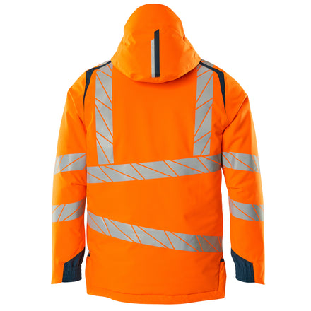 Mascot 19035 449 1444 Winter Jacket Hi Vis Orange Dark Petroleum Back