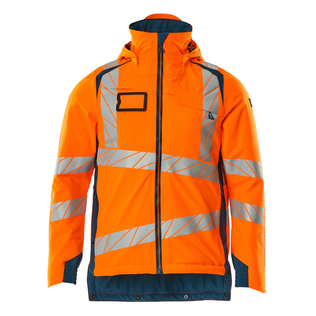 Mascot 19035 449 1444 Winter Jacket Hi Vis Orange Dark Petroleum Front