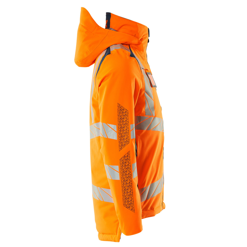 Mascot 19035 449 1444 Winter Jacket Hi Vis Orange Dark Petroleum Right
